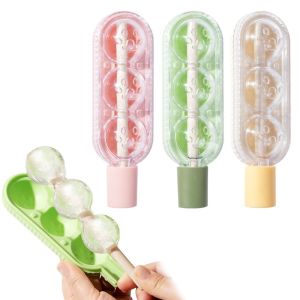 CRUSHES Candied Hawn Ice Cube Mold Cat Paw Built-in Straw Ice Cream Mold Portable Frozen Ice Cube Tray Summer