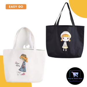 {Ready Stock} Japanese Fashion Totebag Student Canvas Eco Tuition Tote Bag Handbag/ Bag kasual/ Shopping Bag / Large Capacity Shoulder Bag学生帆布补习袋/环保袋/布袋包/购物袋