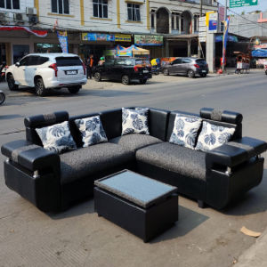 Sofa Sudut Kain Motif Caling