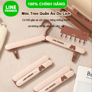 100% Hàng Chính Hãng Line Friends Móc Treo Quần Áo Du Lịch Gấp Gọn Chống Trượt Góc Vai Không Để Lại Dấu Vết Đa Năng Tiện Dụng Khi Đi Du Lịch LFB260/LFB284