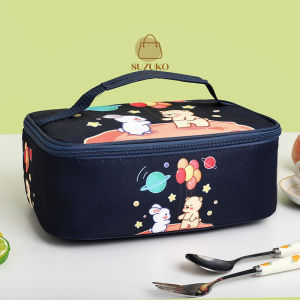 Túi giữ nhiệt đựng đồ ăn trưa túi đựng cơm văn phòng lót bạc cầm tay cute dễ thương chống thấm nước cách nhiệt TGN02