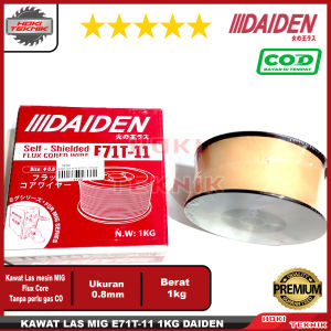 Kawat Las Flux Core/Co2/Mig Tanpa Gas 0.8mm 1Kg Kawat Las Mig Migi DAIDEN