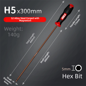 FEELINGS Straight Shank Hexagonal Screwdriver Extended Length H2.5/4mm Hexagonal Wrench Internal Hex Maintenance Tool