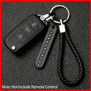 [Ready Stock+COD]  Anti-lost Phone Number Key chain Plate Car Motorcycle Keychain Pendant Keyring Key Chain