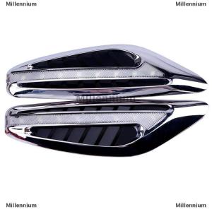 [COD] Millennium Pair(2pieces) Universal Blade Steering Light Fender Side Marker Light Car LED Turn Signal Lamps Yellow Red Blue White