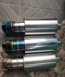 Knalpot Mobil JS Racing Rainbow/Blue & Pilihan Warna Lainnya