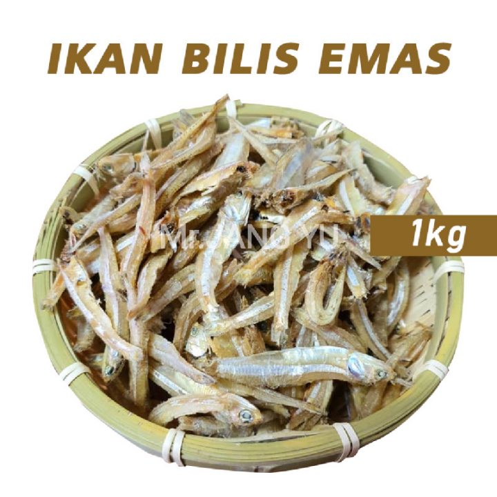 Mr.JANG YU Ikan Bilis Jalur Emas Palau Langkawi金线江鱼仔Gred AAA L size1kg ...