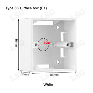Wall Switch And Socket Box Utility box PVC Junction Box base For Surface And Embedded Mounting Box Of the type 146 or 86 Socket White/black/gold/grey Surface box