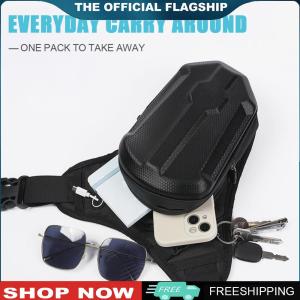 [HOSHIN]Outdoor Waterproof Cycling Bag Hard Shell Waist Bag with Adjustable Belt for Riding and Travel