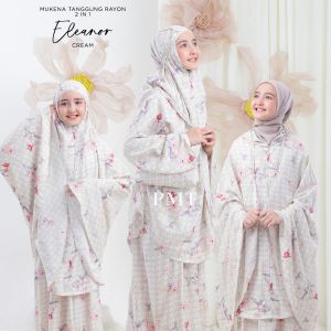MUKENA ANAK TANGGUNG RENDA RAYON 3IN1 SUNFLOWER / LEVINA / ADELE / ELEANOR  (8-12 TAHUN)