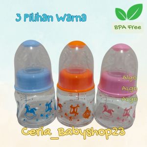 3PCS Botol Susu Bayi Algo Mini New Born Size 60ml Untuk Bayi Baru Lahir Usia Bayi 0 Bulan Aman Sudah BPA Free Bisa Direbus dan Mudah Dicuci