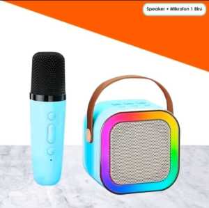 Speaker Microphone Karaoke 1 Mic Set Bluetooth Mini Full bass Portable