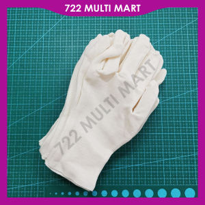 Creamy Color Cotton Glove Cotton Glove Sarung Tangan Kapas Berkrim warna 奶油白 1pair