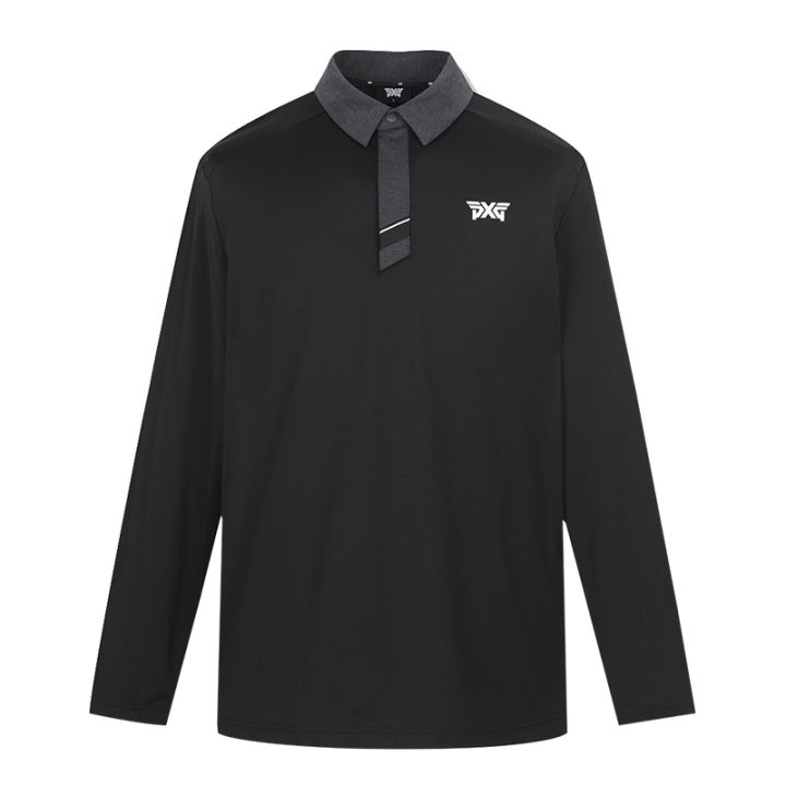 PXG Golf Clothing Men's Long Sleeve Polo Shirt Sports Comfort T
