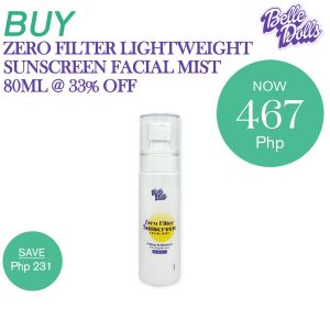 Beautederm Belle Dolls Zero Filter Sunscreen Facial Mist SPF40 80ml (Lightweight) Promo