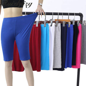 M-6XL Hàng Có Sẵn Quần Legging Nữ Ngắn Quần Ngắn Nữ Mùa Hè Co Giãn Mềm Mại Thể Thao Yoga Mặc Ở Nhà Ngoại Cỡ Màu Trơn Kích Thước Lớn