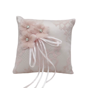 Handmade Lace Cushion Pink Rings Bearer Pillow for Flower Girls Wedding Commitment Prom Party Decorations
