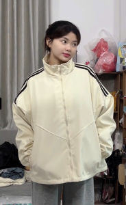 Áo Khoác Dù Viền Sọc form boxy nam nữ khoác chống nước nhẹ dù 2 lớp dày dặn có túi trong