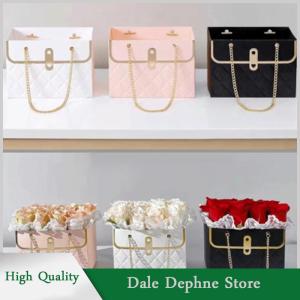 [Dale Dephne] กล่องใส่ดอกกุหลาบแบบพกพากล่องกระดาษห่อของขวัญของขวัญงานปาร์ตี้