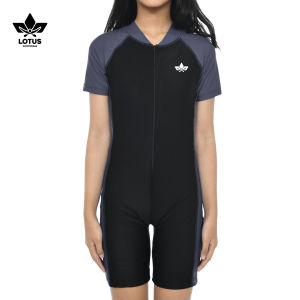 Baju renang anak perempuan terusan lengan pendek untuk umur 6 - 15 tahun