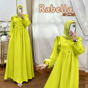 RABELLA DRESS CRINKLE AIRFLOW / GAMIS TERBARU KEKINIAN / BAJU MUSLIMAH