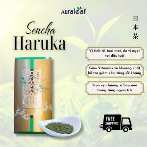 Trà Sencha Haruka Nhật Bản Trà Lá Auraleaf- Gói 100g - Tăng Đề Kháng Giảm Cân Detox Thanh Lọc Cơ Thể