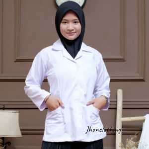 Baju Dinas Putih Wanita Jumbo Super Jumbo Baju Putih PDH Seragam Guru PPL PNS/ASN Kemeja Putih Wanita Formal