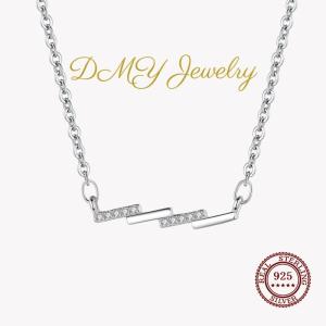 DMY Jewelry 925 Sterling Silver Fashionable Wave Clavicle Necklace