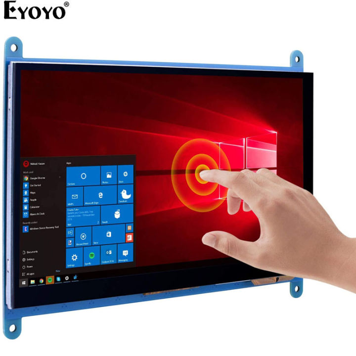 Acouto Schermo LCD Touchscreen 7 Pollici Per Raspberry Pi – Risoluzione 1024x600 Ultra HD, Tocco Capacitivo 5 Punti, Retroilluminazione Regolabile - 4