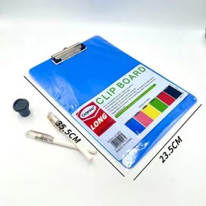 Clipboard Board Long Colored Clip Board Writing Pad Hard Board Long Clip Pad File Paper Folder