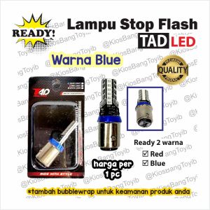 Bohlam Lampu Stop Motor Kedip Flash LED Merah Biru 6 Mata (TAD)
