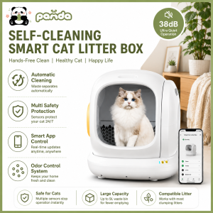 [SG STOCK]C20 75L Fully Automatic Cat Litter Box| Open-Top Design +Upgraded Safety |Wifi App ControlEnclosed Deodorizer