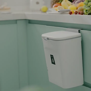 Nhựa treo Thùng rác Thùng đựng phân hữu cơ nhà bếp cho Tủ cửa 9L dung tích lớn với dễ dàng cài đặt