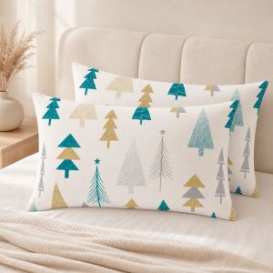 2pcs in 1 Set Minimalist Design Pillowcase Cover for Bedroom 18x28 Inches Size Sleeve Type Cover No Zipper