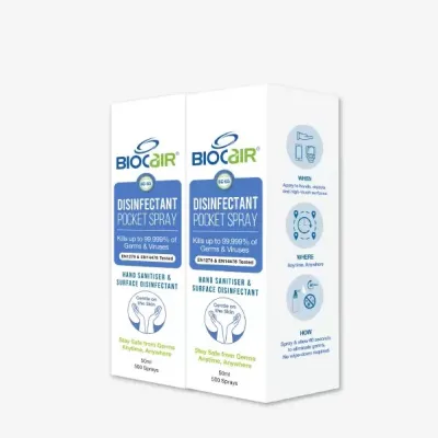 Biocair Disinfectant Spray 50ml (Twin Pack) - 2 bottles