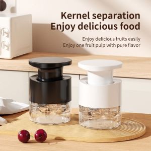 J9YXDU 7 Holes Cherry Pitter Splatter One-Hand Press Jujube Core Remover Pit Remover Multi-Function Cherries Pits Extractor Kitchen Supplies