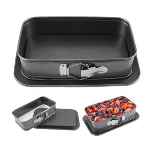 Rectangular Cake Baking Tool Detachable Bottom Dishwasher Safe Durable Construction For Perfect Cake Shape