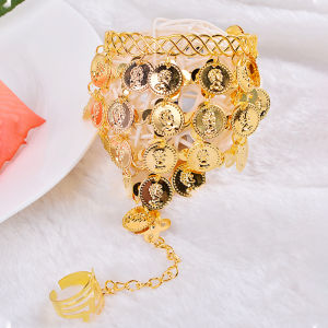 Gelang Kuku Jari/Gelang Cincin India/India Rantai EmasGelang Cincin Belly Dance/Pengantin Adat Kuku/Emas Dengan Rantai/Tari Tarian Kuku