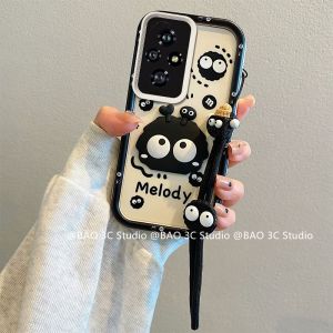 Fun Casing Honor 200 Lite 200 Pro 5G Huawei Nova Y72 12i New Cute Cartoon Briquette Coffee Animal Dog Cubic Dolls Shockproof Phone Case with Lanyard 2025