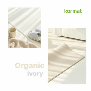 Kormat - ORGANIC IVORY 1.5CM thickness Playmat | 4 thick layers of protection | Double sided design
