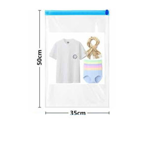 5pcs Vacuum Storage Bag / Roll Up Travel Space Saver Bags for Luggage / Transparent Plastic Vacuum Sealed Bags for Underwear Sock Clothes