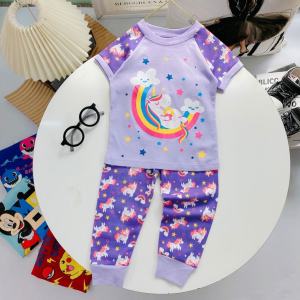SPOT PRINT TSHIRT PAJAMA TERNO by Lil Pumpkin for kids 6mos-5yrs old- 100% COTTON