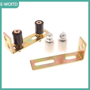 【E-WOITD】 1 Bộ hướng dẫn bánh xe Patio cửa theo dõi hướng dẫn con lăn cửa trượt hướng dẫn con lăn với l-trụ cột Khung điều chỉnh đôi Nylon con lăn