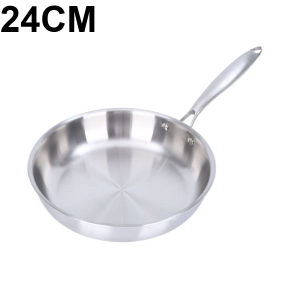 LILIER 304 Stainless Steel Frying Pan Non-Stick Induction & Gas Stove Compatible Ergonomic Handle Food Grade Cookware