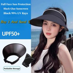5 IN 1 Summer Outdoor Sun Hat Folding Sun Visor Hats Sunshade UV Protection Beach Travel Sun Hat