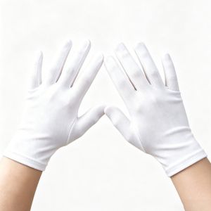 JAYQQ Elastic Stage Performance Gloves Candy Colored 4-10 Year Old Five Finger Gloves Summer Short Childrens Sunscreen Gloves Clothing Etiquette