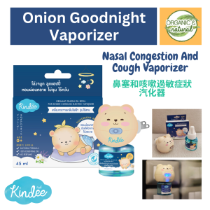 Kindee Organic Onion Goodnight Vaporizer -block nose nasal congestion or cough vaporizer