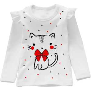 Atasan Kaos Anak Perempuan Lengan Panjang Variasi Kerutan tren kekinian/Atasan Cattie Kids 1-14 Tahun Matt Babyterry