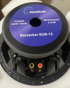 MUSICER Berserker SUB-12 800-1000W 12 Inch Professional Sub Bass Speaker(Aluminum Basin Stand)