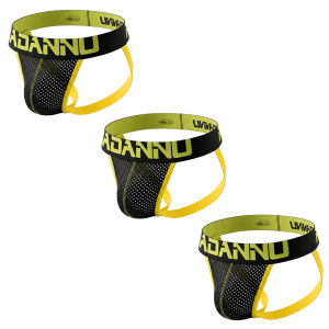 CMENIN ADANNU 3Pcs Hot Polyester Underwear Man Jockstrap Underpants Soft Stringi Mens Thong And G String Mens Panties Hombre AD154